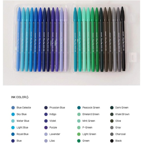 MONAMI Plus Pen 3000 bolígrafos de punta de fieltro, punta fina (0.016 in), para colorear, dibujar/diario, colores surtidos, paquete de 48 - Image 4