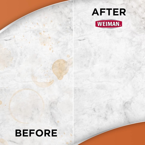 Weiman Granite Cleaner Polish and Protect 3 in 1-2 Pack - Fórmula sin rayas, pH neutro para uso diario en interior y exterior, piedra natural con toalla de microfibra - Image 6