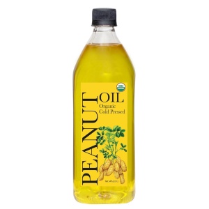 Daana Aceite de maní certificado USDA orgánico, extra virgen, prensado en frío (34 onzas líquidas)