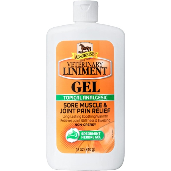 Absorbine - Linimento veterinario en gel, frotación analgésica tópica para el alivio del dolor muscular, dolor de articulaciones y artritis, presentación de 12 onzas