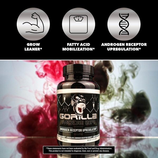 Gorilla Mode AR Carnitina 750mg Cápsulas – Receptor de andrógenos Upregulator / Aumenta la energía celular - Image 4