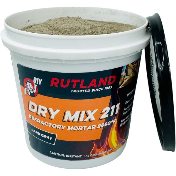 Rutland Dry Mix - Mortero refractario, mampostería y cemento de ladrillo de fuego, no requiere curado por calor, gris oscuro, 2550F - Image 7