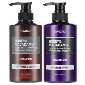 KUNDAL Champú y acondicionador natural para el cabello 16.9 fl oz  (almizcle blanco)