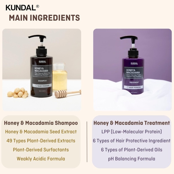 KUNDAL Champú y acondicionador natural para el cabello 16.9 fl oz  (almizcle blanco) - Image 5
