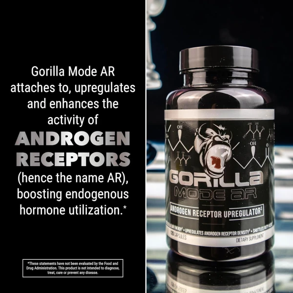 Gorilla Mode AR Carnitina 750mg Cápsulas – Receptor de andrógenos Upregulator / Aumenta la energía celular - Image 6