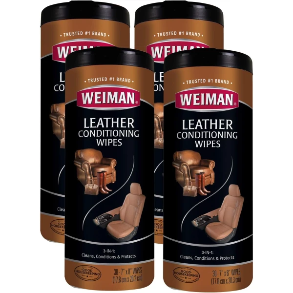Weiman Toallitas de cuero, paquete de 4 unidades