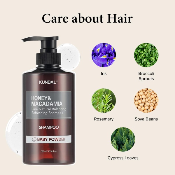 Kundal Honey&Macadamia Hydro-Intensive Protein Premium Nature Hair Shampoo [English Rose] Sin sulfato - Image 5