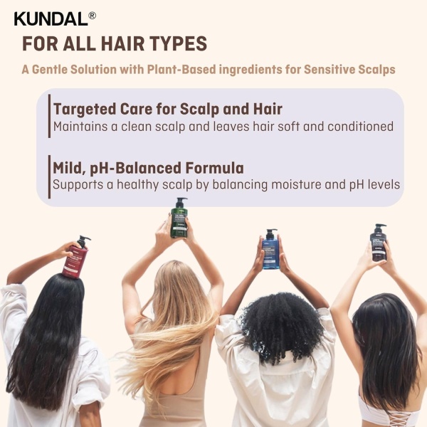 KUNDAL Champú y acondicionador natural para el cabello 16.9 fl oz  (almizcle blanco) - Image 4