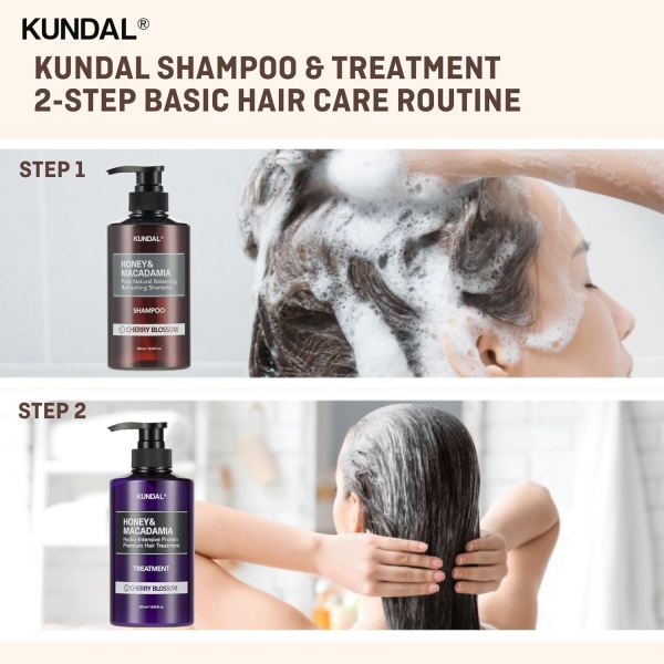 KUNDAL Juego de champú y acondicionador natural para el cabello [aroma a flor de cerezo], reparación del cabello dañado. - Image 6