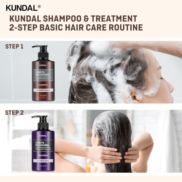 KUNDAL Champú y acondicionador natural para el cabello 16.9 fl oz  (almizcle blanco) - Image 7