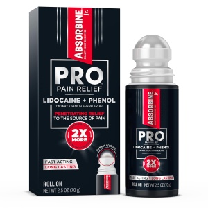 ABSORBINE JR. PRO - Lidocaína enrollable de máxima fuerza para aliviar rápidamente el dolor nervioso y muscular