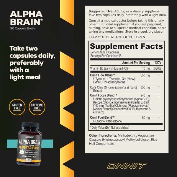 Onnit Alpha Brain (90 ct) – Más de 1 millón de botellas vendidas – ORIGINAL IMPORTADO (No Chino) - Image 3