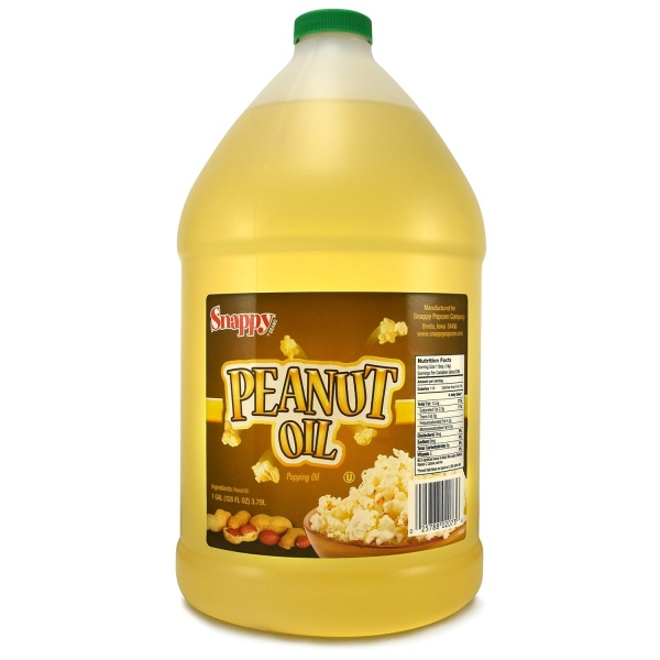 Snappy Palomitas de maíz de 1 galón de aceite de cacahuete puro, sin color añadido, 128 onzas líquidas
