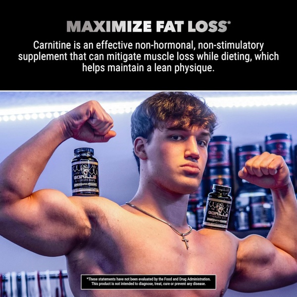Gorilla Mode AR Carnitina 750mg Cápsulas – Receptor de andrógenos Upregulator / Aumenta la energía celular - Image 5