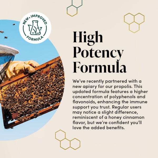 Beekeeper's Naturals - Spray de propóleo para garganta, 95% extracto de propóleos de abeja, apoyo inmunológico natural y alivio del dolor de garganta - Image 2