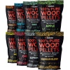 Kona Paquete variado de pellets de madera, diseñado para parrilla Ninja Woodfire al aire libre, horno de leña y ahumador, 8, bolsas resellables de 1 libra