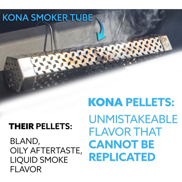 Kona Paquete variado de pellets de madera, diseñado para parrilla Ninja Woodfire al aire libre, horno de leña y ahumador, 8, bolsas resellables de 1 libra - Image 6
