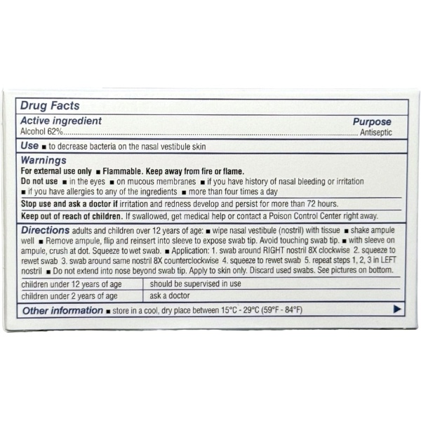 Nozin® Nasal Sanitizer® Antiséptico Popswab® Ampules Paquete de 10 unidades | Mata el 99.99% de los gérmenes | A base de alcohol 62% - Image 9