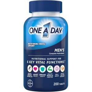 One A Day Suplemento multivitamínico para hombre con vitamina A, vitamina C, vitamina D, vitamina E y zinc para apoyo a la salud inmunológica