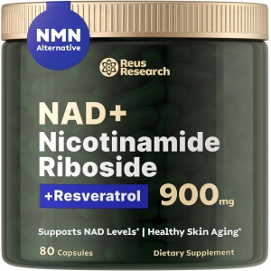 PacificCoast NutriLabs Reus Research NMN Suplemento alternativo – Ribosida de nicotinamida liposomal con resveratrol y quercetina
