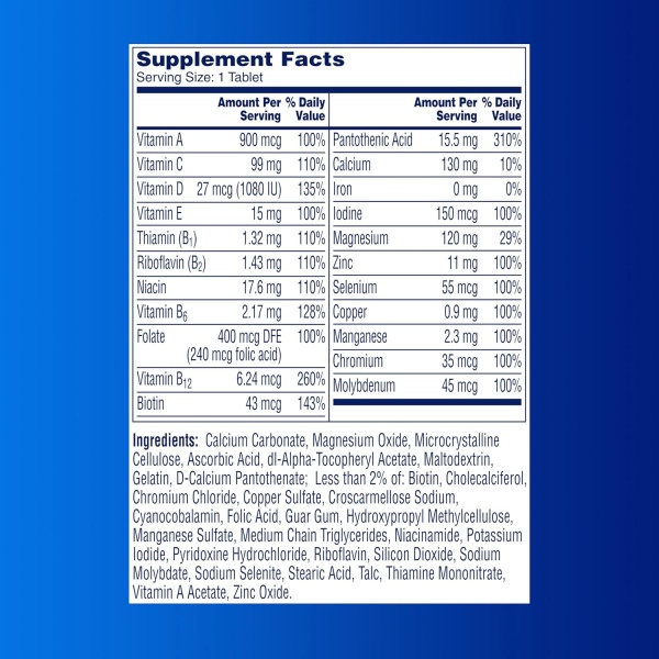 One A Day Suplemento multivitamínico para hombre con vitamina A, vitamina C, vitamina D, vitamina E y zinc para apoyo a la salud inmunológica - Image 7