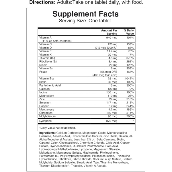 One A Day Multivitamínico para hombre 50+ Daily Essentials | Multivitamínico para hombres 50 Plus apoya la salud inmunológica - Image 7