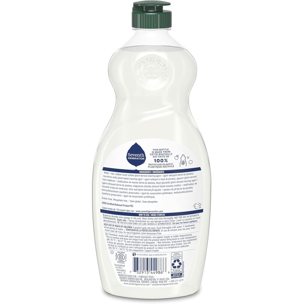 Seventh Generation Líquido de jabón de plato libre libre, 114 fl oz  Salud y Hogar - Image 2