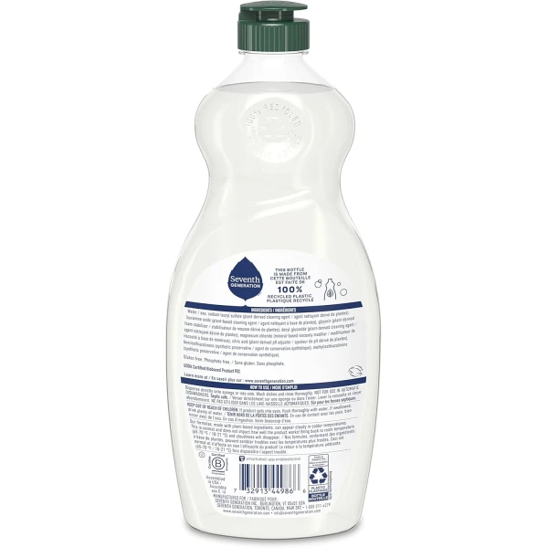 Seventh Generation Líquido de jabón de plato libre libre, 114 fl oz  Salud y Hogar - Image 2