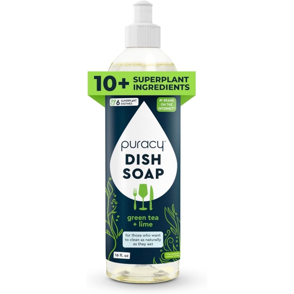 puracy líquido Plato de jabón – sulfate-free Lavado Detergente natural – té verde & Lime, PDS16, 1, 1