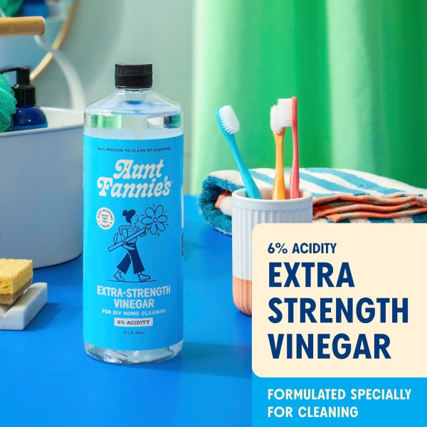 Aunt Fannie's Vinagre de limpieza extra fuerte, 32 onzas, limpiador doméstico multiusos, sin aromas añadidos - Image 3