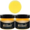 2 PACK Wood Seasoning Beewax,Multipurpose Natural Beeswax Wood Furniture Cleaner and Polish for Furniture, Floor, Tables, Cabinets