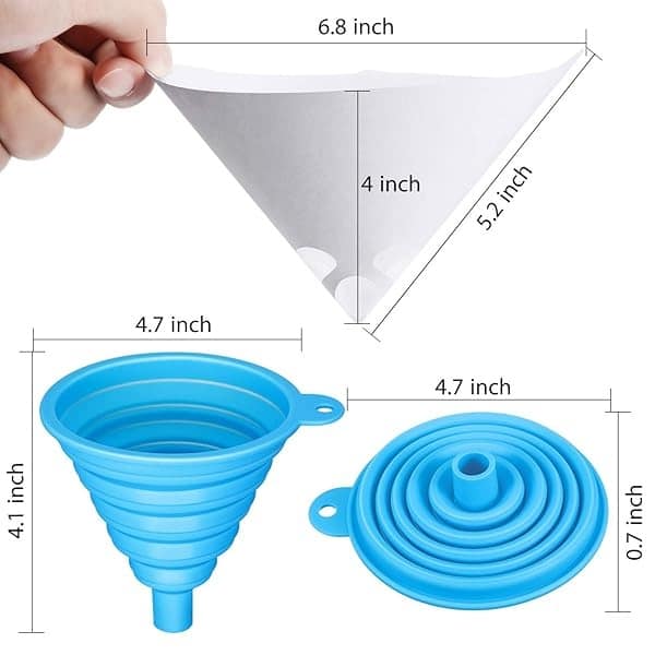 200 Coladores de Pintura con Puntas de Filtro de 150 Micras y 1 Paquete de Embudo de Silicona, Embudo de Malla de Nailon con Forma de Cono con Punta de Filtro con Ganchos - Image 3