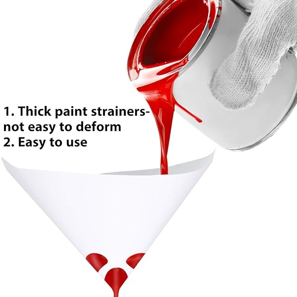 200 Coladores de Pintura con Puntas de Filtro de 150 Micras y 1 Paquete de Embudo de Silicona, Embudo de Malla de Nailon con Forma de Cono con Punta de Filtro con Ganchos - Image 6