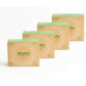 200 hojas de detergente para lavandería, aroma de lino fresco, ultra concentrado, respetuoso con el medio ambiente, sin plástico, hipoalergénico, compostable, respetuoso con la tierra, piel segura o sensible
