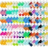 200 piezas de juguetes sensoriales de burbujas para apretar, mini llavero para aliviar la ansiedad y el estrés, juguete de silicona a granel para niños y adultos, regalo de fiesta