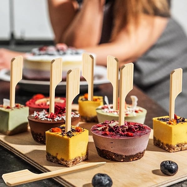 2000 púas de paleta de bambú planas de madera, brochetas de frutas, parrilla, palillos de alimentos, palillos de dientes para asar carne, verduras, barbacoa, frutas, tablas de charcutería, accesorios (3.5 y 4.7 pulgadas) - Image 7