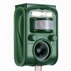 2021 - Repelente solar ultrasónico para ratas, ardillas, ciervos, mapache, mofeta, conejo, topo, perro, gato, impermeable, con detector de movimiento (verde)
