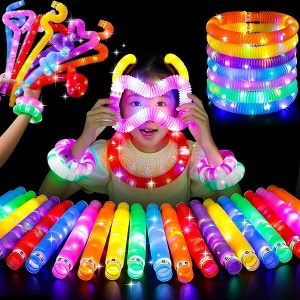 25 tubos iluminados, palos brillantes LED para fiestas de niños de 3 a 8 a 12, juguetes para aliviar el estrés, rellenos de bolsas de regalo para niños pequeños, recompensas de premios en el aula,