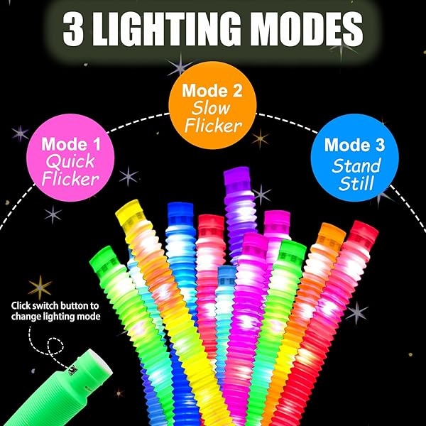 25 tubos iluminados, palos brillantes LED para fiestas de niños de 3 a 8 a 12, juguetes para aliviar el estrés, rellenos de bolsas de regalo para niños pequeños, recompensas de premios en el aula, - Image 6