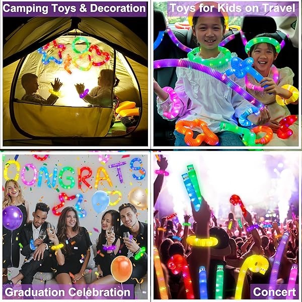 25 tubos iluminados, palos brillantes LED para fiestas de niños de 3 a 8 a 12, juguetes para aliviar el estrés, rellenos de bolsas de regalo para niños pequeños, recompensas de premios en el aula, - Image 8