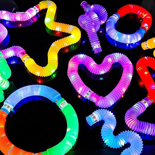 25 tubos iluminados, palos brillantes LED para fiestas de niños de 3 a 8 a 12, juguetes para aliviar el estrés, rellenos de bolsas de regalo para niños pequeños, recompensas de premios en el aula, - Image 9