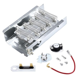 279838 Elemento calefactor de secadora y kit de termostato 279816 y fusible térmico 3392519 por Appliancemate Reemplazo para elemento calefactor de secadora Whirlpool con termostato Combo Pack Sustituye a 3398064 3403585