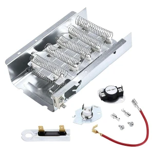 279838 Elemento calefactor de secadora y kit de termostato 279816 y fusible térmico 3392519 por Appliancemate Reemplazo para elemento calefactor de secadora Whirlpool con termostato Combo Pack Sustituye a 3398064 3403585