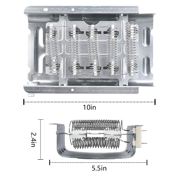 279838 Elemento calefactor de secadora y kit de termostato 279816 y fusible térmico 3392519 por Appliancemate Reemplazo para elemento calefactor de secadora Whirlpool con termostato Combo Pack Sustituye a 3398064 3403585 - Image 5