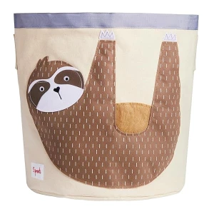 3 Sprouts Canvas Storage Bin - Cesto de ropa y juguetes para bebés y niños, Perezoso