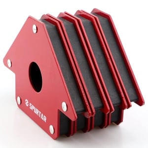 4 imanes de soldadura de flechas de 4 pulgadas, 50 libras, herramientas de trabajo de metal, abrazaderas magnéticas de soldadura para taller, soldadura de 45, 90, 135 grados de ángulo