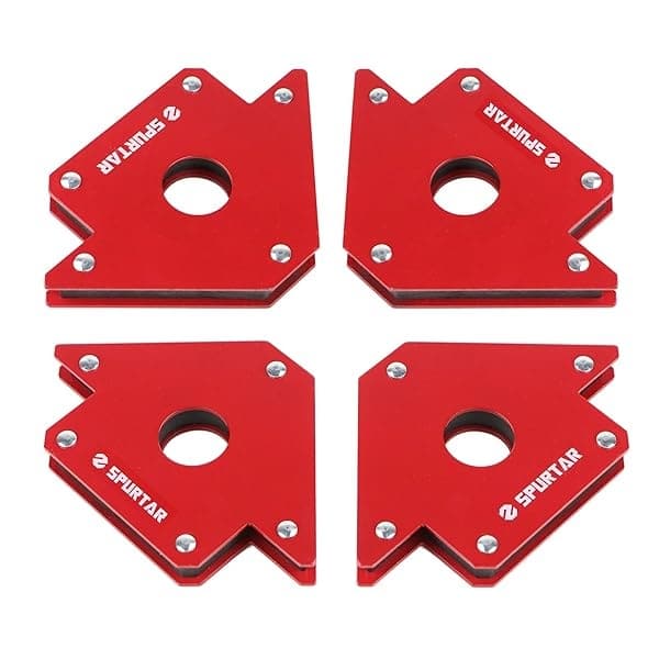4 imanes de soldadura de flechas de 4 pulgadas, 50 libras, herramientas de trabajo de metal, abrazaderas magnéticas de soldadura para taller, soldadura de 45, 90, 135 grados de ángulo - Image 6