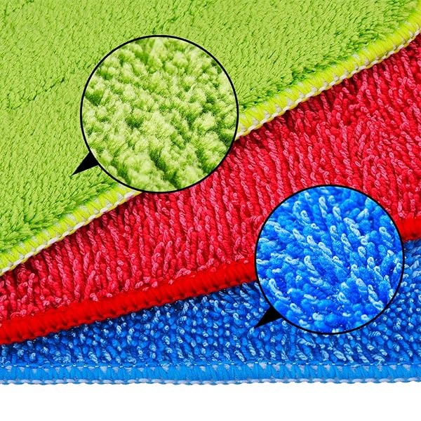 6 Pieces Microfiber Cleaning Pads Reveal Mop 16 to 18 inch Fit for Most Spray Mops and Reveal Mops Washable (16.5 x 5.5 inch) - Image 3