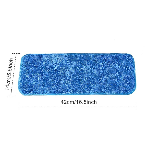 6 Pieces Microfiber Cleaning Pads Reveal Mop 16 to 18 inch Fit for Most Spray Mops and Reveal Mops Washable (16.5 x 5.5 inch) - Image 4