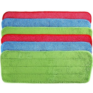 6 Pieces Microfiber Cleaning Pads Reveal Mop 16 to 18 inch Fit for Most Spray Mops and Reveal Mops Washable (16.5 x 5.5 inch)